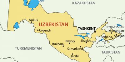 Mji mkuu wa Uzbekistan ramani