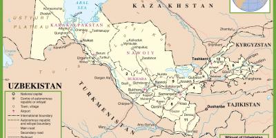 Ramani ya Uzbekistan kisiasa 
